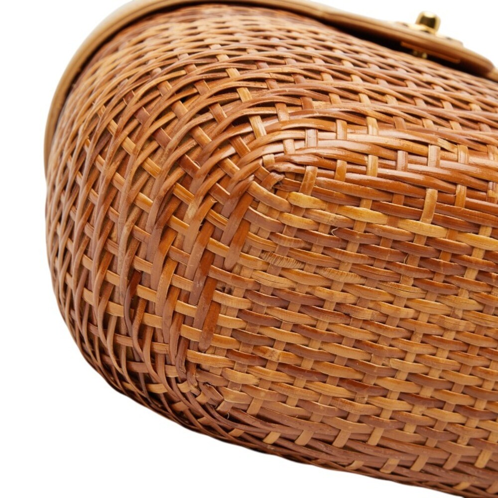 Chanel Coco Mark Chain Shoulder Bag, Basket Brown, Beige, Rattan, Leather, Wo... - Picture 5 of 12